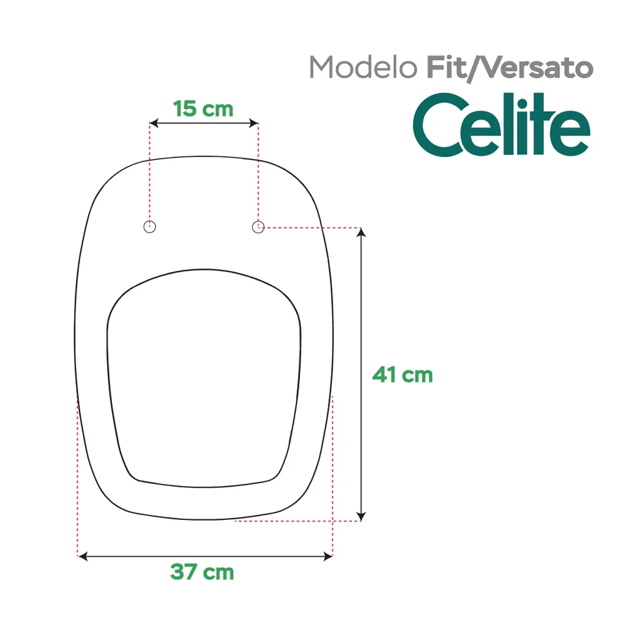Assento Sanitário Celite Versato/Fit Soft Close PP Sicmol - Imagem 3